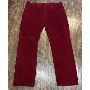 Levi’s 514 Men’s Red Corduroy Pants Size 40x32 Straight Fit Versatile  5-Pocket